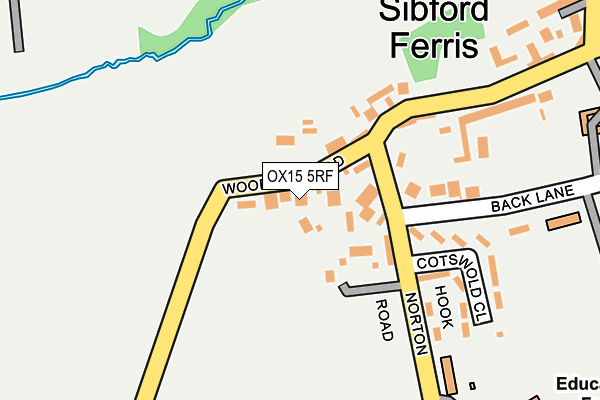 OX15 5RF map - OS OpenMap – Local (Ordnance Survey)