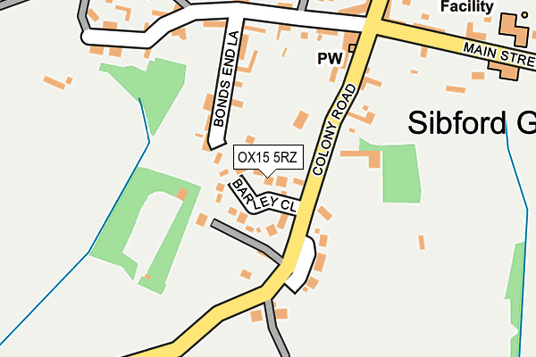 OX15 5RZ map - OS OpenMap – Local (Ordnance Survey)