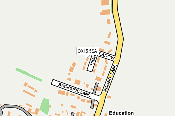 OX15 5SA map - OS OpenMap – Local (Ordnance Survey)
