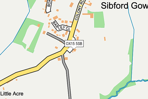 OX15 5SB map - OS OpenMap – Local (Ordnance Survey)