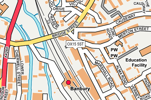 OX15 5ST map - OS OpenMap – Local (Ordnance Survey)