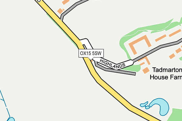 OX15 5SW map - OS OpenMap – Local (Ordnance Survey)