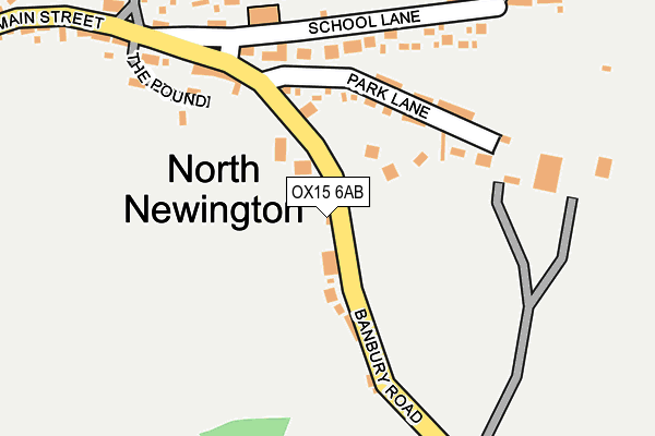 OX15 6AB map - OS OpenMap – Local (Ordnance Survey)