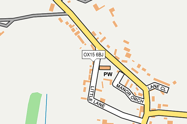 OX15 6BJ map - OS OpenMap – Local (Ordnance Survey)