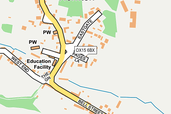 OX15 6BX map - OS OpenMap – Local (Ordnance Survey)