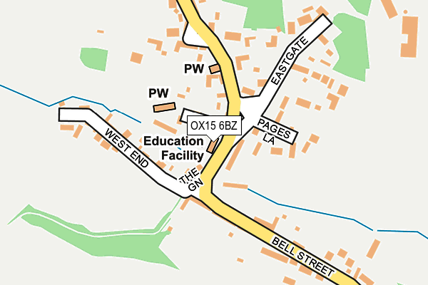OX15 6BZ map - OS OpenMap – Local (Ordnance Survey)