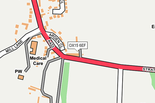 OX15 6EF map - OS OpenMap – Local (Ordnance Survey)