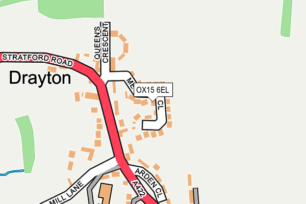 OX15 6EL map - OS OpenMap – Local (Ordnance Survey)