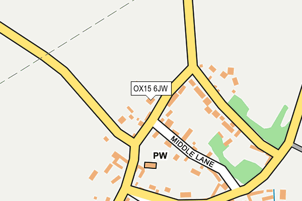 OX15 6JW map - OS OpenMap – Local (Ordnance Survey)