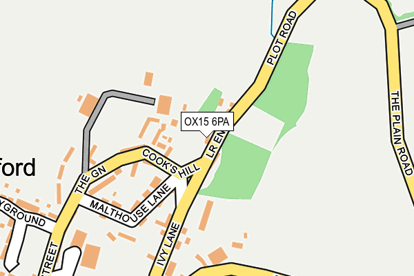 OX15 6PA map - OS OpenMap – Local (Ordnance Survey)