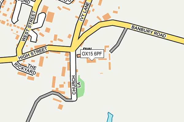 OX15 6PF map - OS OpenMap – Local (Ordnance Survey)