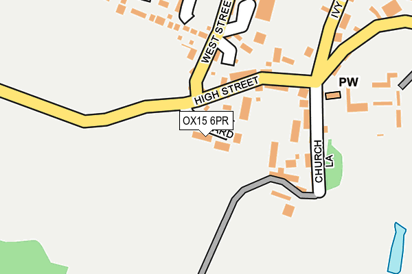 OX15 6PR map - OS OpenMap – Local (Ordnance Survey)