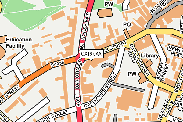 OX16 0AA map - OS OpenMap – Local (Ordnance Survey)