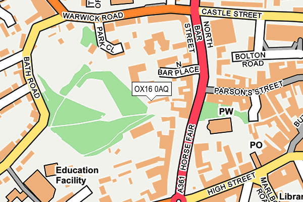 OX16 0AQ map - OS OpenMap – Local (Ordnance Survey)