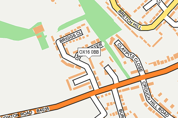 OX16 0BB map - OS OpenMap – Local (Ordnance Survey)