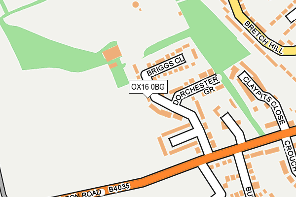 OX16 0BG map - OS OpenMap – Local (Ordnance Survey)