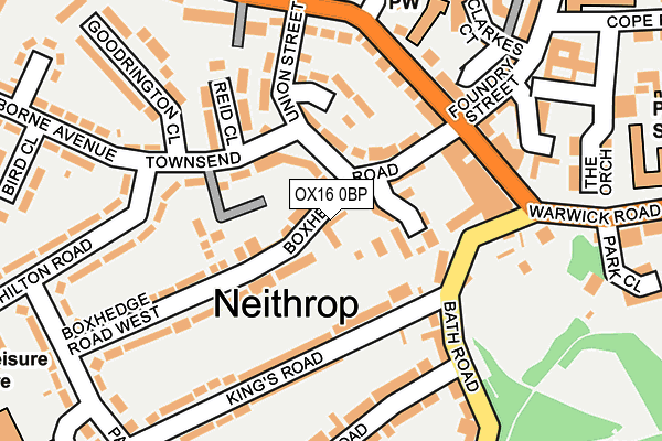 OX16 0BP map - OS OpenMap – Local (Ordnance Survey)