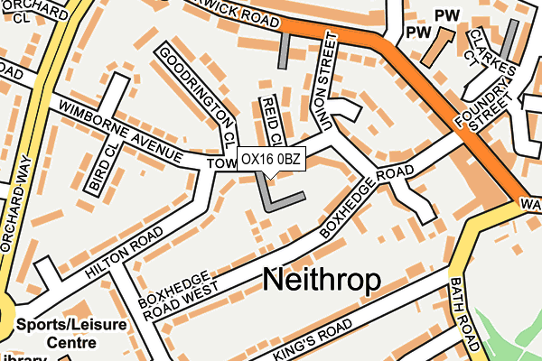 OX16 0BZ map - OS OpenMap – Local (Ordnance Survey)