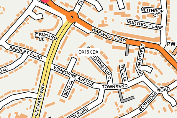 OX16 0DA map - OS OpenMap – Local (Ordnance Survey)