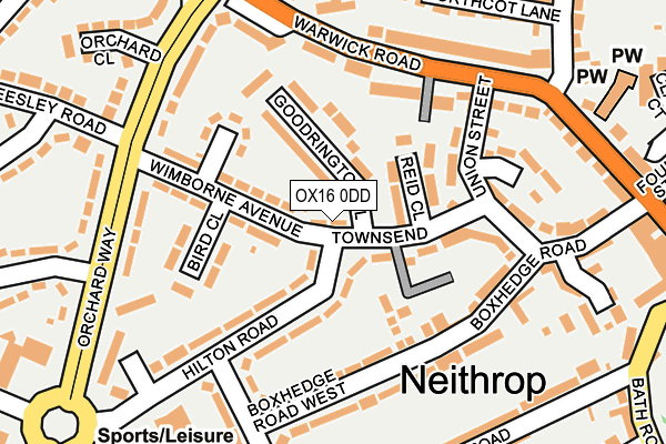 OX16 0DD map - OS OpenMap – Local (Ordnance Survey)