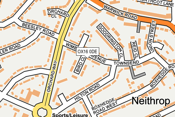 OX16 0DE map - OS OpenMap – Local (Ordnance Survey)