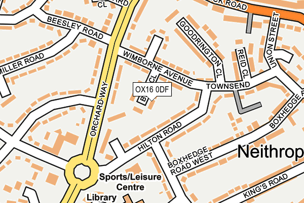 OX16 0DF map - OS OpenMap – Local (Ordnance Survey)