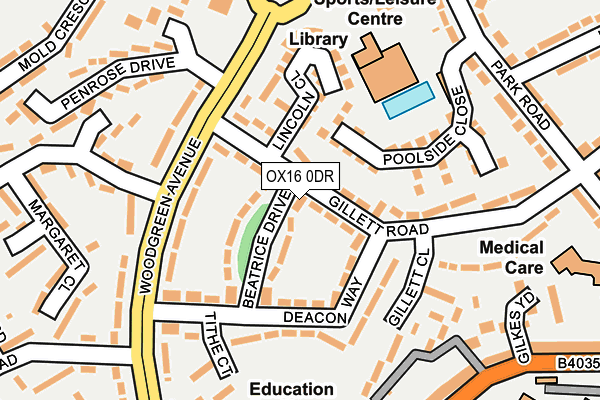 OX16 0DR map - OS OpenMap – Local (Ordnance Survey)
