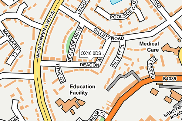 OX16 0DS map - OS OpenMap – Local (Ordnance Survey)