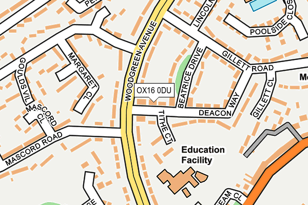 OX16 0DU map - OS OpenMap – Local (Ordnance Survey)