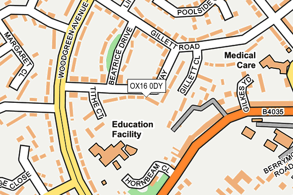 OX16 0DY map - OS OpenMap – Local (Ordnance Survey)