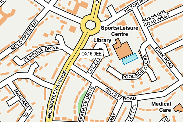 OX16 0EE map - OS OpenMap – Local (Ordnance Survey)