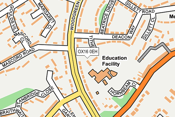 OX16 0EH map - OS OpenMap – Local (Ordnance Survey)