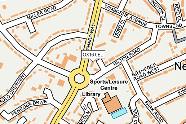 OX16 0EL map - OS OpenMap – Local (Ordnance Survey)