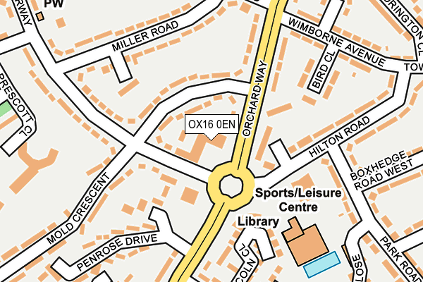 OX16 0EN map - OS OpenMap – Local (Ordnance Survey)