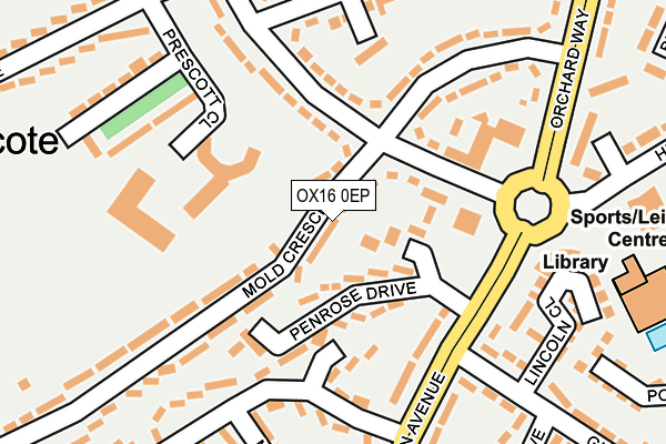 OX16 0EP map - OS OpenMap – Local (Ordnance Survey)