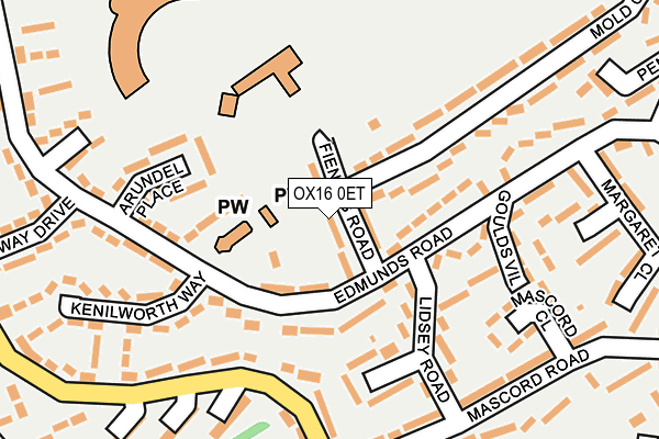 OX16 0ET map - OS OpenMap – Local (Ordnance Survey)