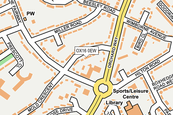 OX16 0EW map - OS OpenMap – Local (Ordnance Survey)