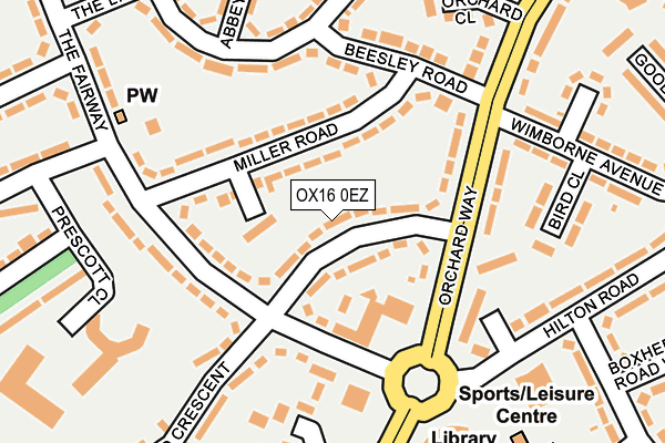 OX16 0EZ map - OS OpenMap – Local (Ordnance Survey)