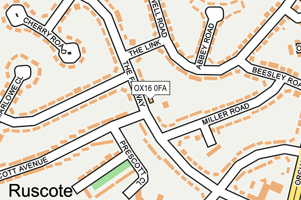 OX16 0FA map - OS OpenMap – Local (Ordnance Survey)