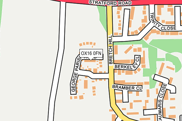 OX16 0FN map - OS OpenMap – Local (Ordnance Survey)