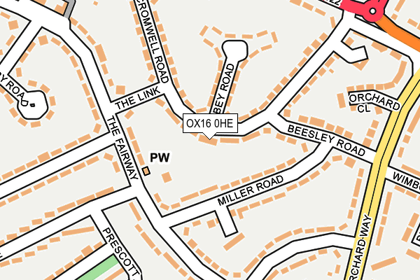OX16 0HE map - OS OpenMap – Local (Ordnance Survey)