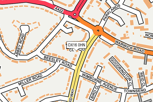 OX16 0HN map - OS OpenMap – Local (Ordnance Survey)