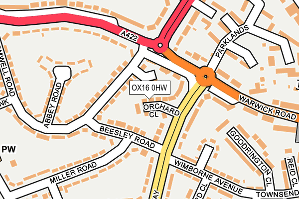 OX16 0HW map - OS OpenMap – Local (Ordnance Survey)