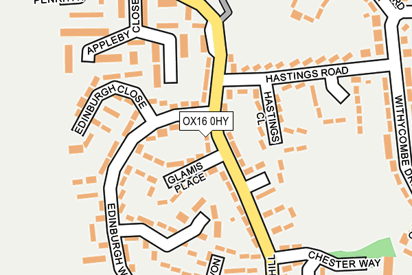 OX16 0HY map - OS OpenMap – Local (Ordnance Survey)