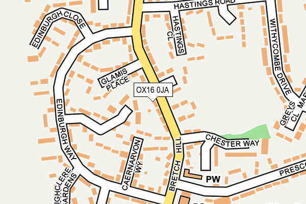 OX16 0JA map - OS OpenMap – Local (Ordnance Survey)