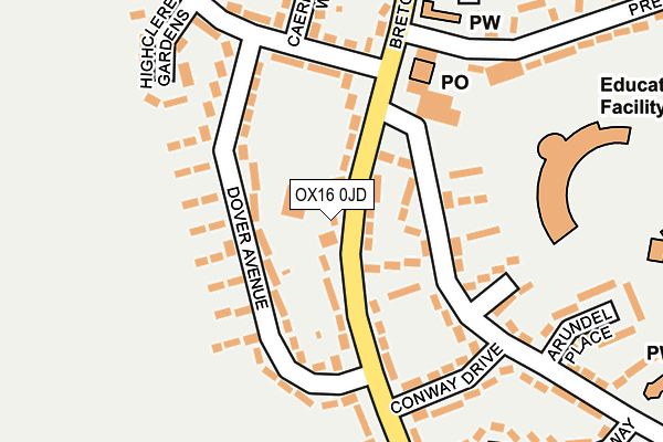 OX16 0JD map - OS OpenMap – Local (Ordnance Survey)