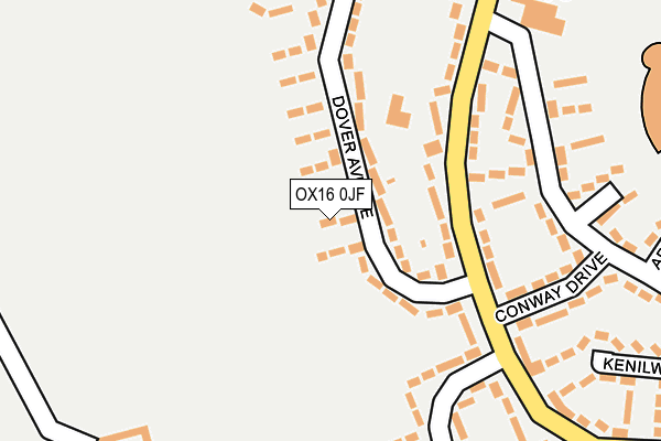 OX16 0JF map - OS OpenMap – Local (Ordnance Survey)