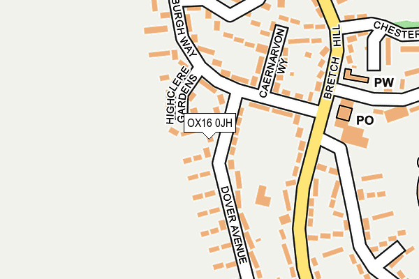 OX16 0JH map - OS OpenMap – Local (Ordnance Survey)