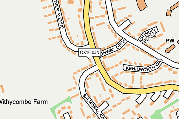 OX16 0JN map - OS OpenMap – Local (Ordnance Survey)