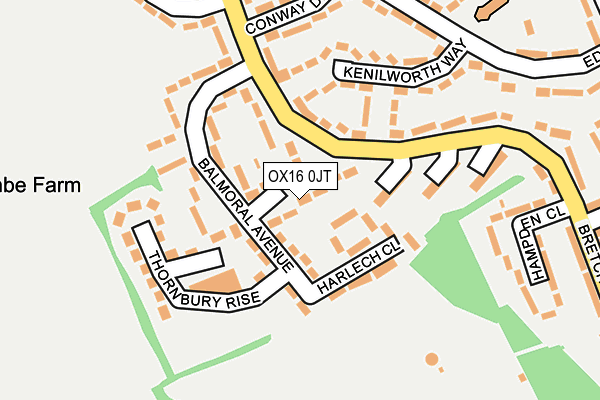 OX16 0JT map - OS OpenMap – Local (Ordnance Survey)